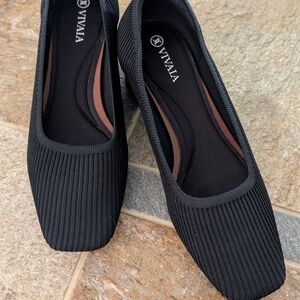 VIVAIA Black Heeled Shoes for Women 2"Block Heels Sz 38.